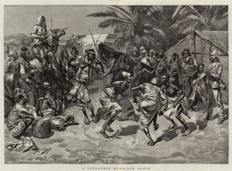 Uma dança de casamento sândega